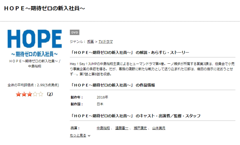 Hope 期待ゼロの新入社員 を第一話から無料でフル視聴する方法 Pandoraやdailymotionもチェック まりりんエンタメ動画館 Hope 期待ゼロの新入社員 を第一話から無料でフル視聴する方法 Pandoraやdailymotionもチェック まりりんエンタメ動画館